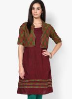 Alma Olive Printed Kurtis