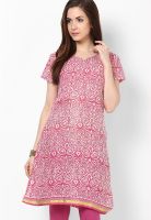 Alma Pink Printed Kurtis