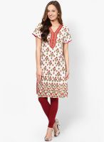 Alma Red Printed Kurtis