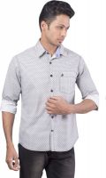 Barrier Reef Men's Geometric Print Casual White, Black Shirt