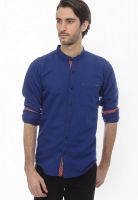 Basics Solid Blue Casual Shirt