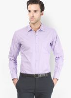 Basics Striped Purple Formal Shirt