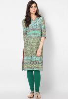 Biba Green Printed Kurtas