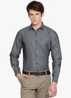 Black Coffee Grey Slim Fit Formal Shirt