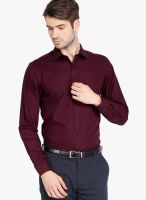 Black Coffee Maroon Slim Fit Casual Shirt