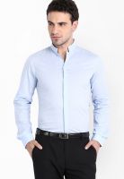 Black Coffee Solid Light Blue Formal Shirt