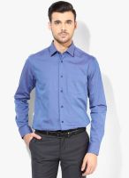 Blackberrys Blue Striper Slim Fit Formal Shirt