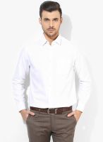 Blackberrys White Checks Slim Fit Formal Shirt