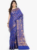 Bunkar Blue Embellished Saree