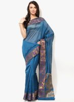 Bunkar Blue Embellished Saree