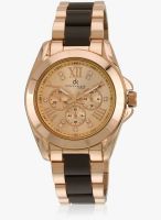 Daniel Klein Dk10235-4 Two Tone/Golden Analog Watch