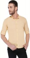 Dennis Lingo Men's Solid Casual Brown Shirt