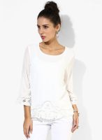 Dorothy Perkins White Embroidered Blouse