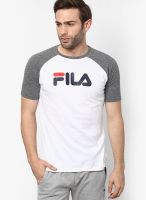 Fila White Round Neck T-Shirt