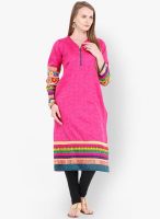 Folklore Fuchsia Printed Kurtas