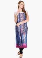 Folklore Purple Printed Kurta