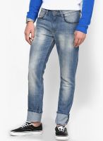 Forca By Lifestyle Blue Low Rise Skinny Fit Jeans