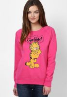 Garfield Pink Printed Sweatshirt