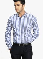 Genesis Striped Blue Formal Shirt