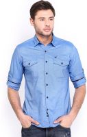 HRX by Hrithik Roshan Men's Solid Casual Blue Shirt