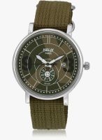 Helix Tw024hg02-Sor Olive/Green Analog Watch