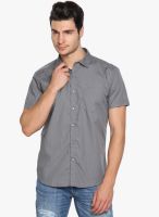 Highlander Grey Slim Fit Casual Shirt