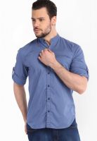 Highlander Solid Blue Casual Shirt