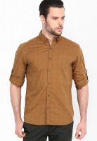 Highlander Solid Brown Casual Shirt