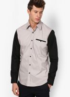 I Know Solid Black Casual Shirt
