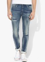 Jack & Jones Blue Mid Rise Skinny Fit Jeans (Ben)