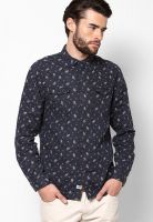 Jack & Jones Navy Blue Casual Shirt