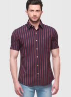 Jogur Blue Striped Slim Fit Casual Shirt