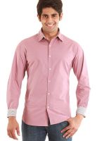 Jogur Pink Solid Slim Fit Casual Shirt
