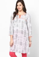 Jugnu White Printed Kurtis