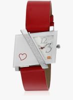 KILLER Klw187e-Red/Silver Analog Watch