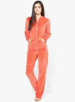 Kanvin Orange Solid Pyjama Set