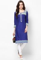 Kira Blue Printed Kurta