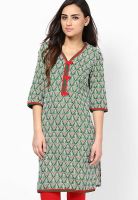 Kurti'S Green Printed Kurtas