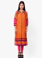 Kurti'S Orange Printed Kurtis