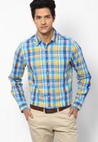Lee Yellow Check Slim Fit Casual Shirt