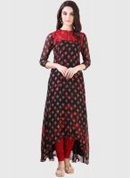 Libas Black Embroidered Kurtis