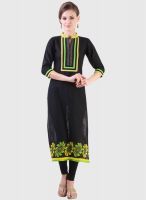 Libas Black Printed Kurta