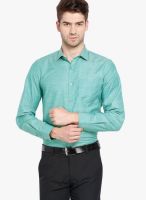 Mark Taylor Green Slim Fit Formal Shirt