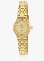 Maxima 03901Cmly Golden/White Analog Watch