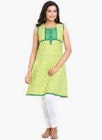 Mytri Green Printed Kurta