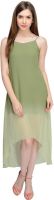 Nangalia Ruchira Women's High Low Green Dress