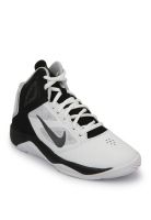 Nike Dual Fusion Bb 2 (Gs) White Basketball Shoes