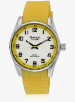 Omax Ts-398 Yellow/White Analog Watch