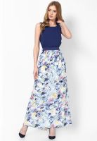 Only Blue Colored Printed Maxi Dress