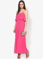 Only Pink Colored Solid Maxi Dress